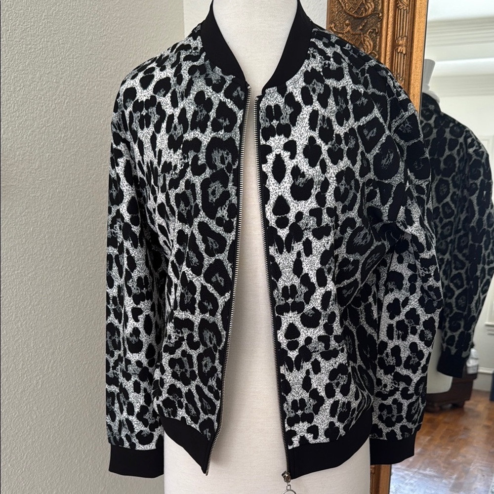 Leopard Print Bomber Jacket
